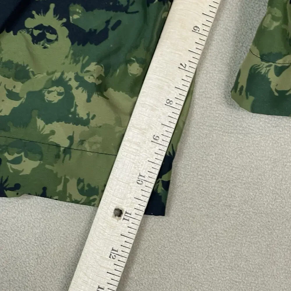 Live Mechanics Board Short Mens 36 Green Camo Lion Print Cargo‎ Drawstring Waist
